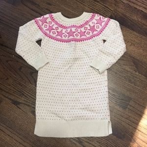 GAP Cream and Pink Knit Dress